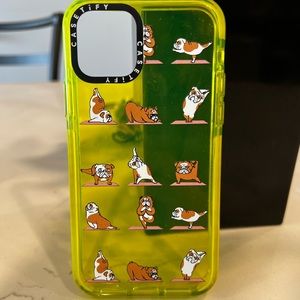 Casetify bulldog yoga, iPhone 11 Pro case